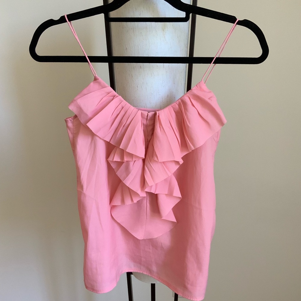 H&M Pink Ruffle Tank Top
